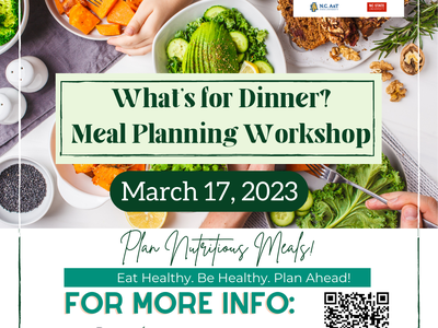 Plan Healthy Meals at our What's For Dinner? - Meal Planning Workshop!