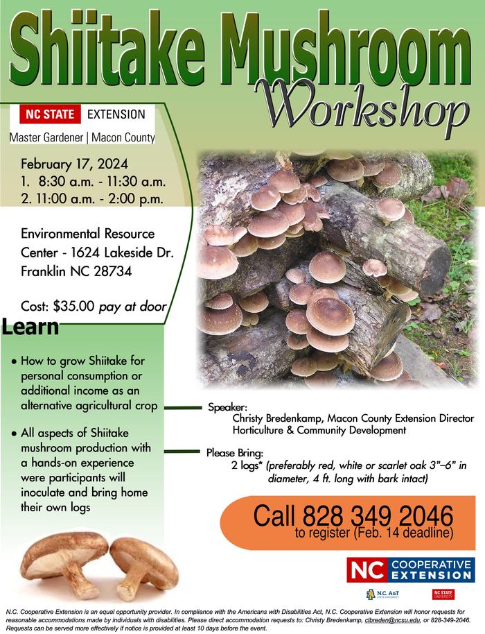 Shiitake Workshop Flyer