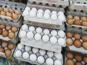 Eggs on a shelf at a supermarket. Photo courtesy of the Washington Post