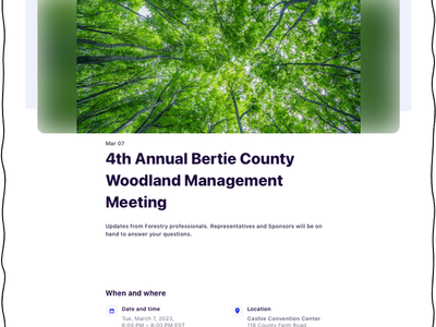 4th Annual Bertie County Woodland Management Meeting