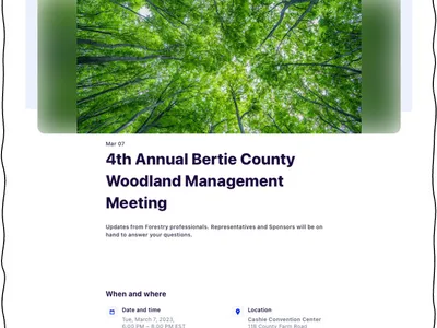 4th Annual Bertie County Woodland Management Meeting