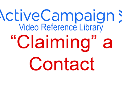 Claiming a Contact in ActiveCampaign Title