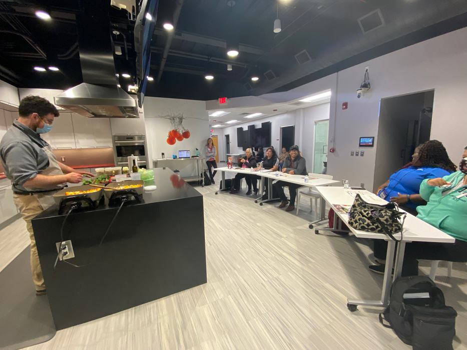 Zac leading food demo