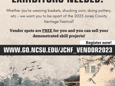 Vendor registration is open for heritage skills exhibitors only.