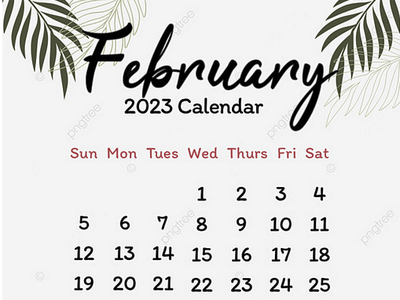 February 2023 calendar grid showing weekday headers Sun–Sat and dates 1–28