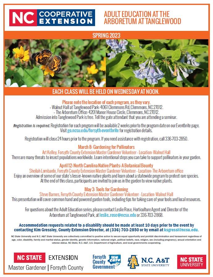 Spring 2023 Adult Education flyer photo