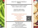 Cooking for One Cooking Class flyer with registration, date, time and location info.