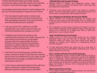 FCS News Monthly Newsletter National Nutrition Month page 1
