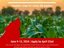 Poster: HOWLING WITH CALS summer camp for rising 9th graders; June 9-13, 2024; Apply by April 22
