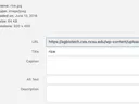 Screenshot example of metadata.