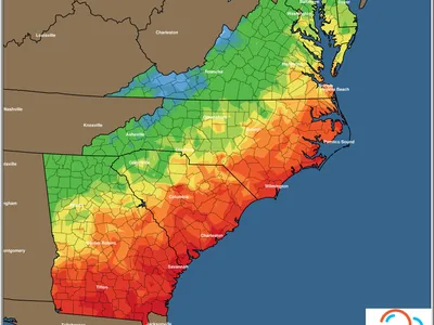 East Coast Min Temperature Forecast, Sunday 03/19/2023