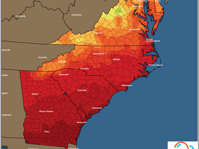 East Coast Min Temperature Forecast Sunday 03/05/2023