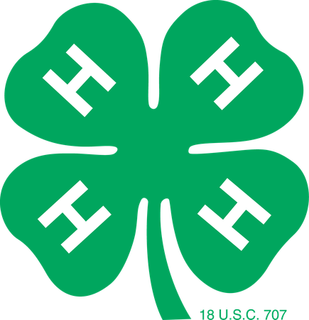 4-H logo - 4 leaf clover with H in each leaf