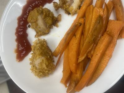 Chicken nuggets and fries