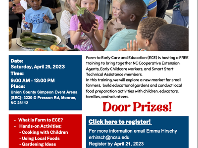 Farm to Early Childhood Education Regional Training Flyer