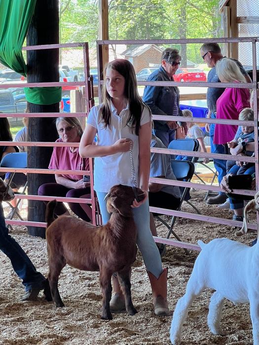 girl and goat