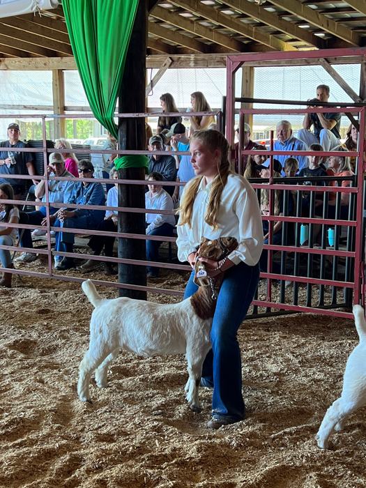 girl and goat