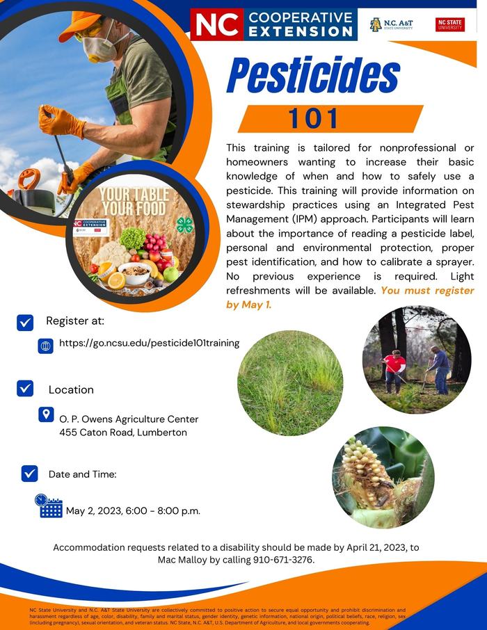 Pesticide Roatation Program Pesticides 101 - Robeson County Center | N.C. Cooperative Extension