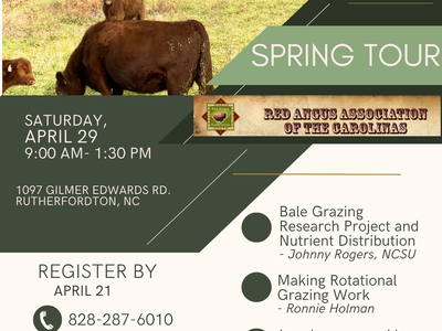 Flyer of upcoming cattlemen's spring tour.