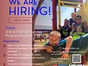 Children on playground slide; text: WE ARE HIRING! APPLY NOW! 4-H/EFNEP Program Assistant
