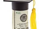 mortar board with money