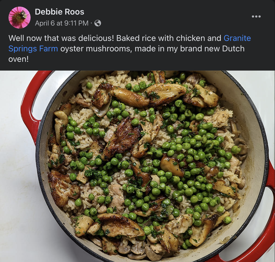 Debbie Roos posting on facebook.