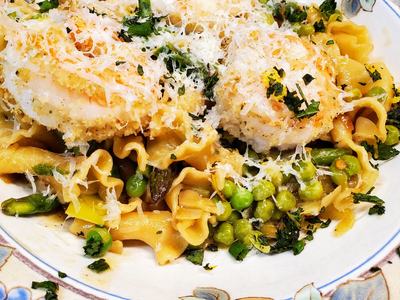 pasta with green veggies