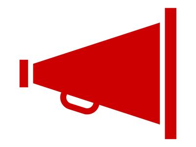 A red megaphone icon from NC State University