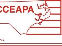 NCCEAPA logo with NC map; text includes full name and "Professionalism Proficiency Public Relations"
