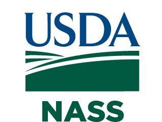 USDA NASS logo showing "USDA" above a stylized green field and the word "NASS"