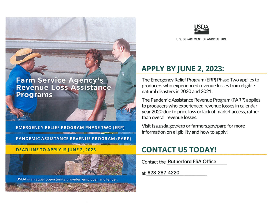 Post Card for Revenue Loss Applications