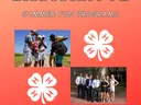 Hyde County 4-H poster: Summer Fun Programs, youth photos, 4-H clover logos, Register Now!