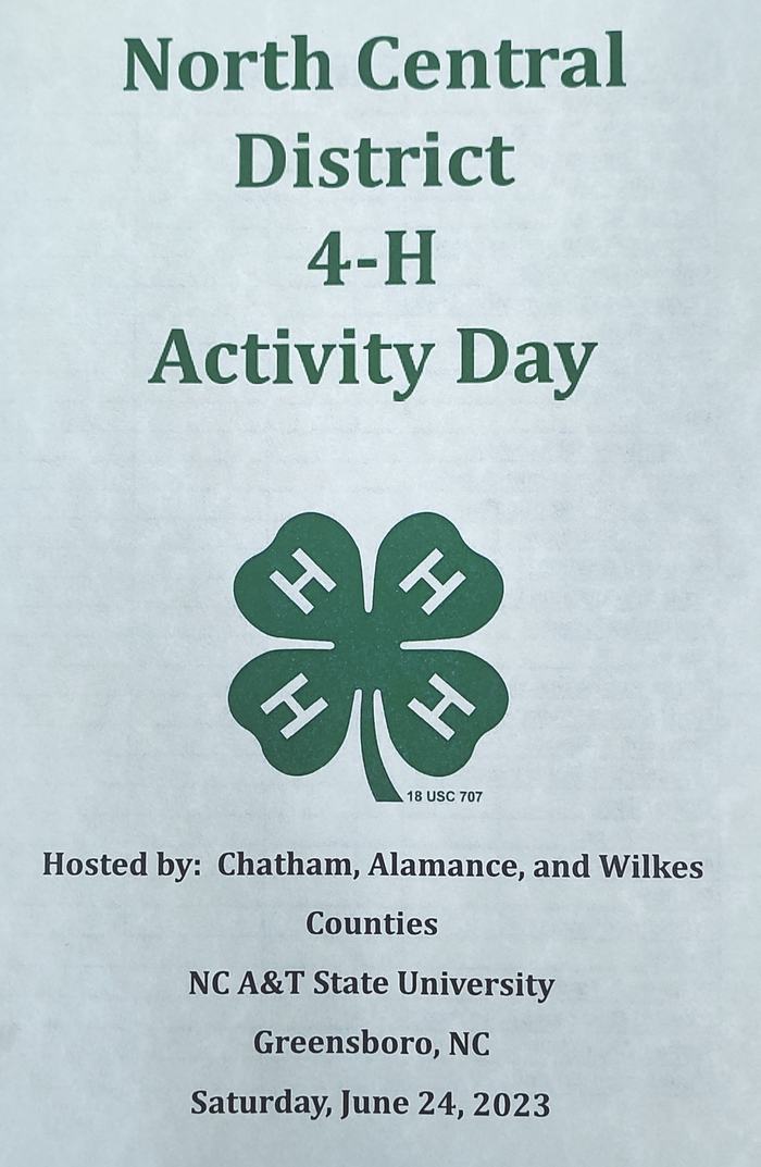 North Central District 4-H Activity Day