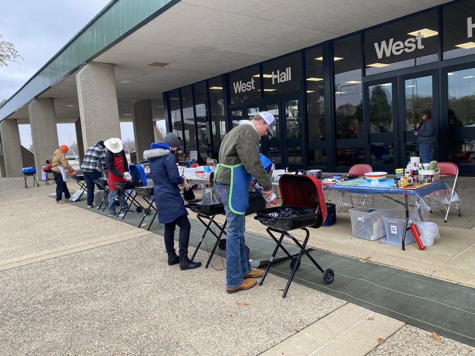 youth grilling turkey at Nationals