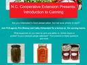 N.C. Cooperative Extension — Introduction to Canning; Transylvania County Library, July 11, 4:30–6:30pm