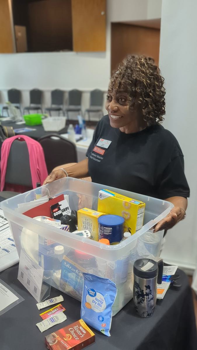 Master Food Volunteer with hurricane kit