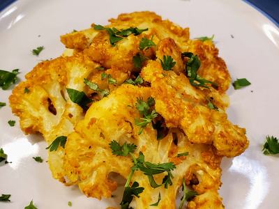 Roasted Cauliflower with Peanut Sauce