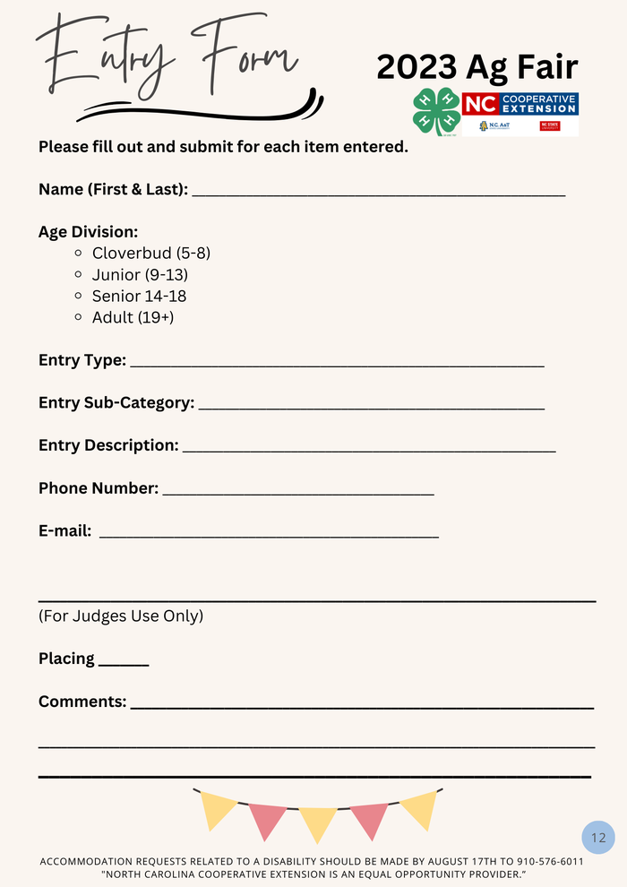 Entry Form