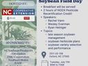 YOU'RE INVITED: 2023 Oxford Soybean Field Day — July 11, 9–11AM, 2511 US-158, Oxford NC