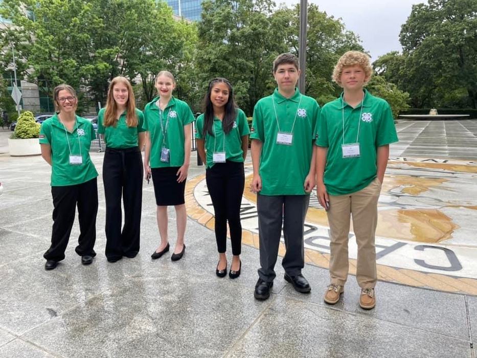  Eli Bridges (right hand side) with other delegates.