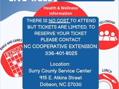 Live Wise, Live Well event poster