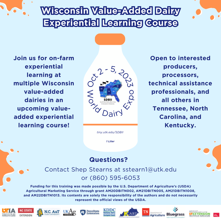 Wisconsin Value-Added Dairy Experiential learning Course
