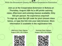 Dill Pickle Canning Class — Aug 10 at Cooperative Extension in Bolivia; QR codes for signup
