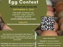 EGG-cellent Egg Contest flyer, registration deadline September 8, 2023