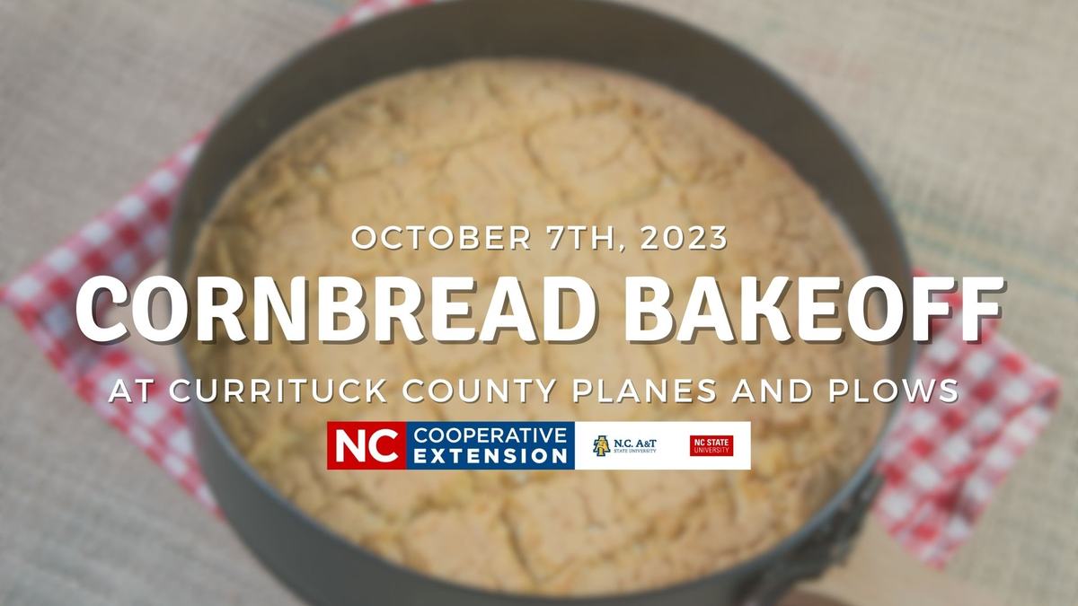 Cornbread Bakeoff pan of cornbread on a gingham napkin