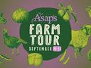 A$AP's FARM TOUR — September 20–21, surrounded by illustrated vegetables and chickens