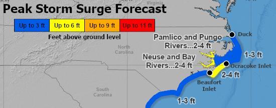 NOAA Storm Surge Prediction Map