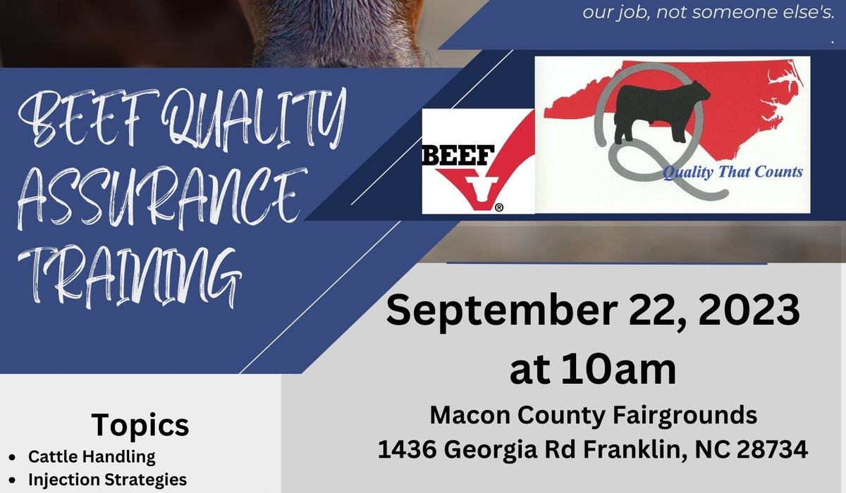 Beef Quality Assurance Training - Macon County Center | N.C ...