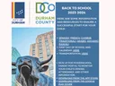 Durham resources flyer — Back to School 2023-2024 with City of Durham and Durham County logos