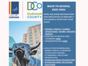 Durham resources flyer — Back to School 2023-2024 with City of Durham and Durham County logos